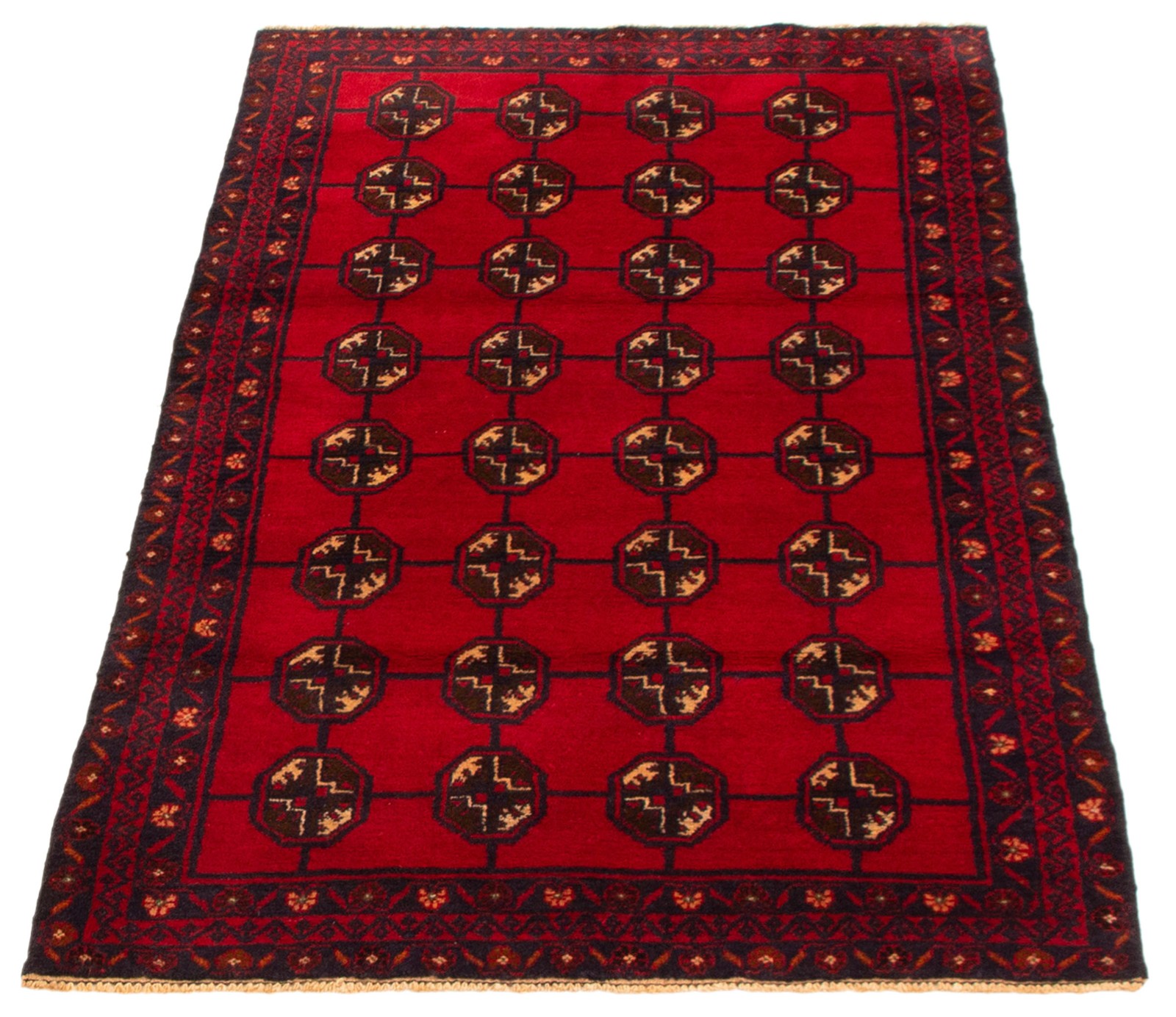Vintage Traditional Hand-Knotted Area Rug 3’6″ x 6’3″ Oriental Wool Carpet