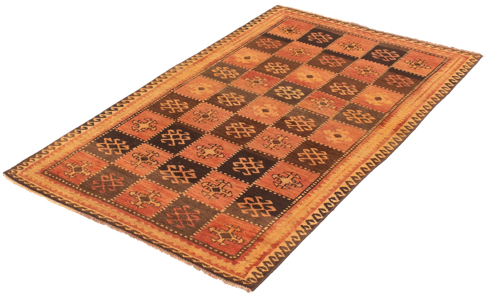 Vintage 4’9″ x 7’8″ Traditional Hand Knotted Vegetable Dye Wool Area Rug