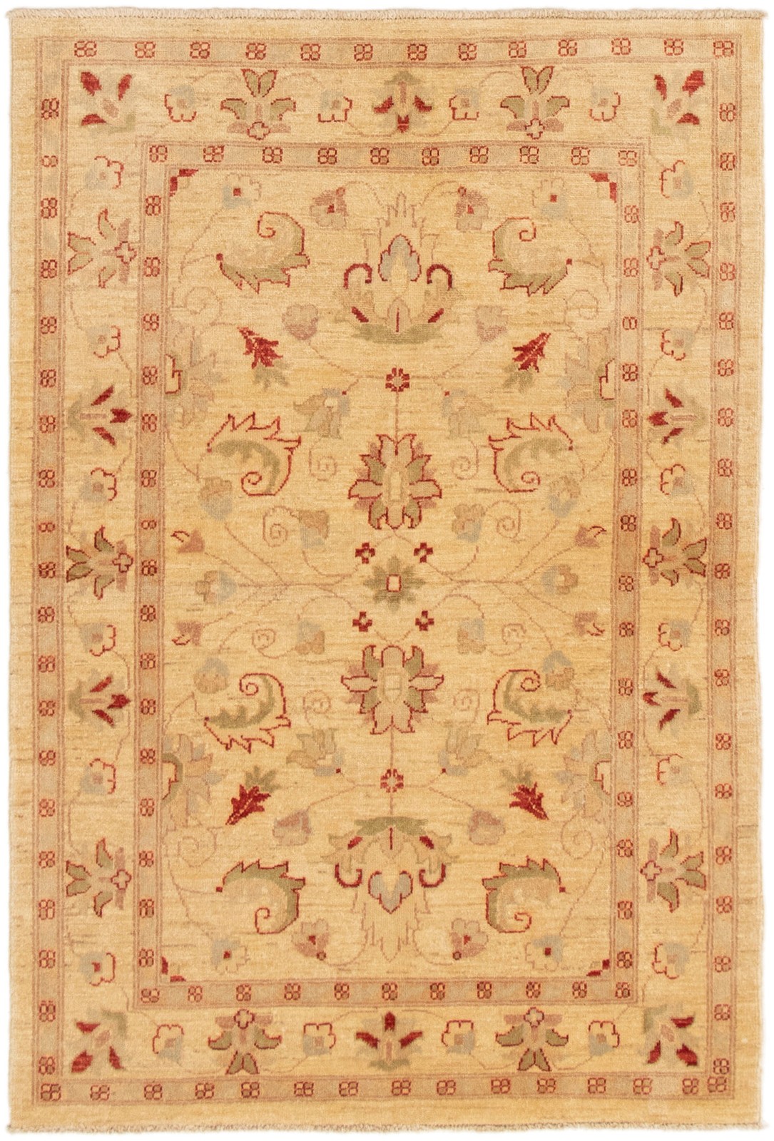 Hand Knotted Area Rug 4’0″ x 5’10” Traditional Oriental Wool Carpet