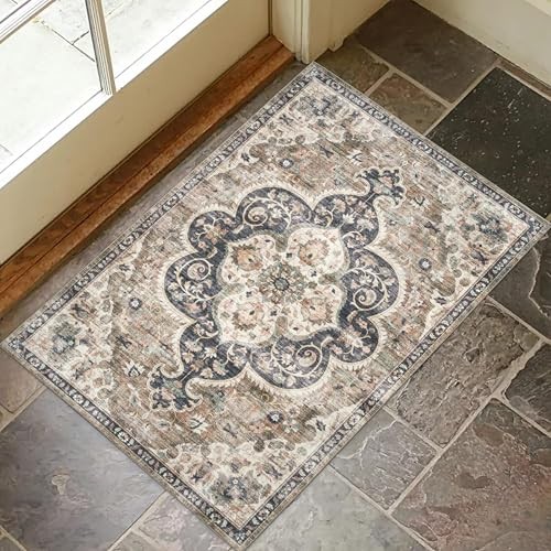 Machine Washable Area Rug – Living Room Bedroom Bathroom Kitchen Entryway