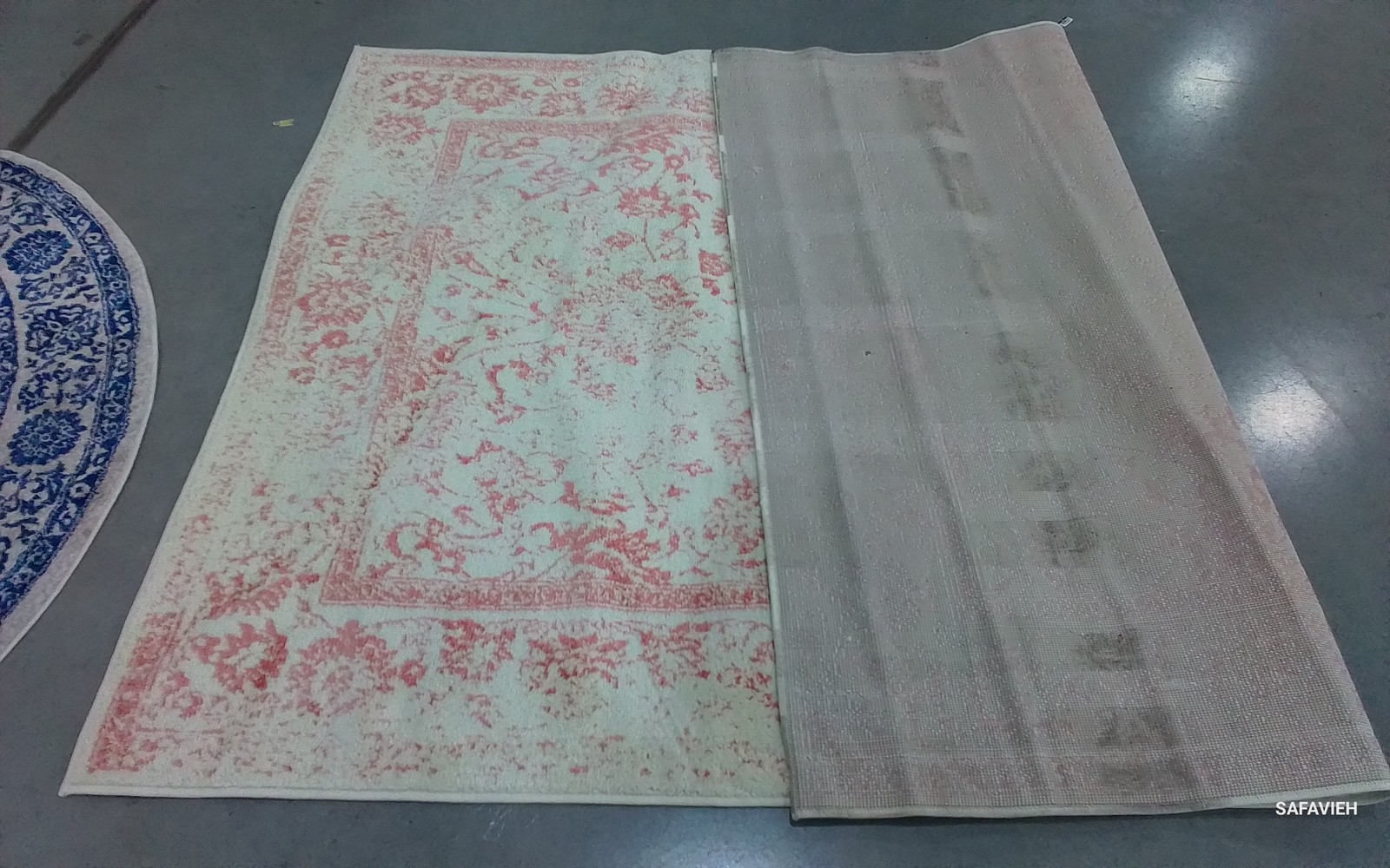 IVORY / ROSE 5′-1″ x 7′-6″ Back Stain Rug, Reduced Price 1172804063 ADR109H-5