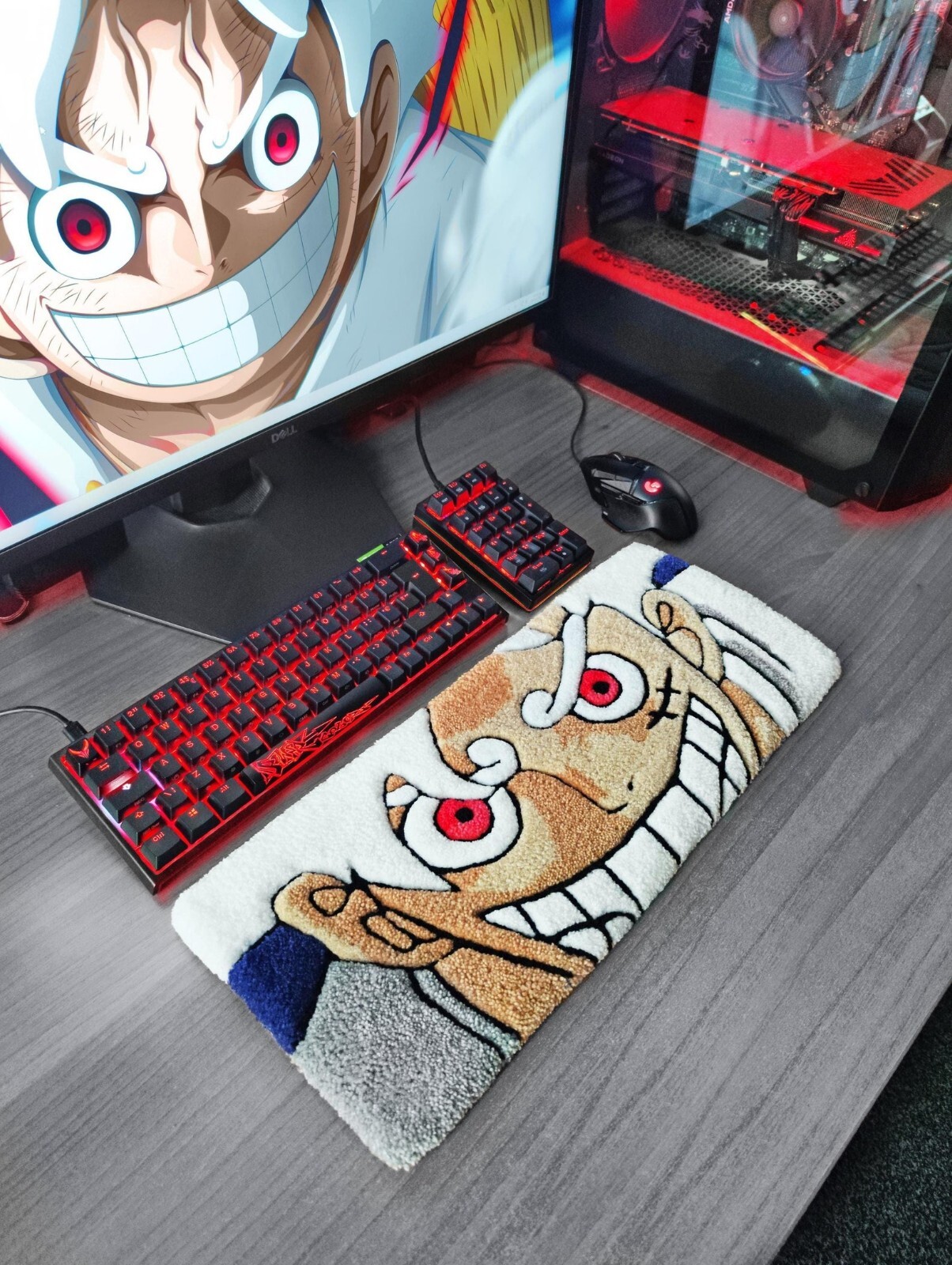 Luffy Inspired Handmade Keyboard Rug One Piece 3D Anime Rugs