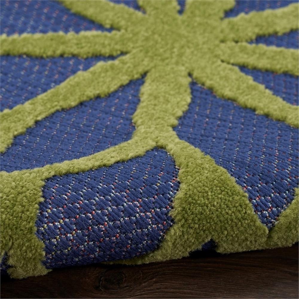 Pemberly Row Washable 42×66″ Outdoor Polypropylene Fabric Rug – Blue/Multi-Color