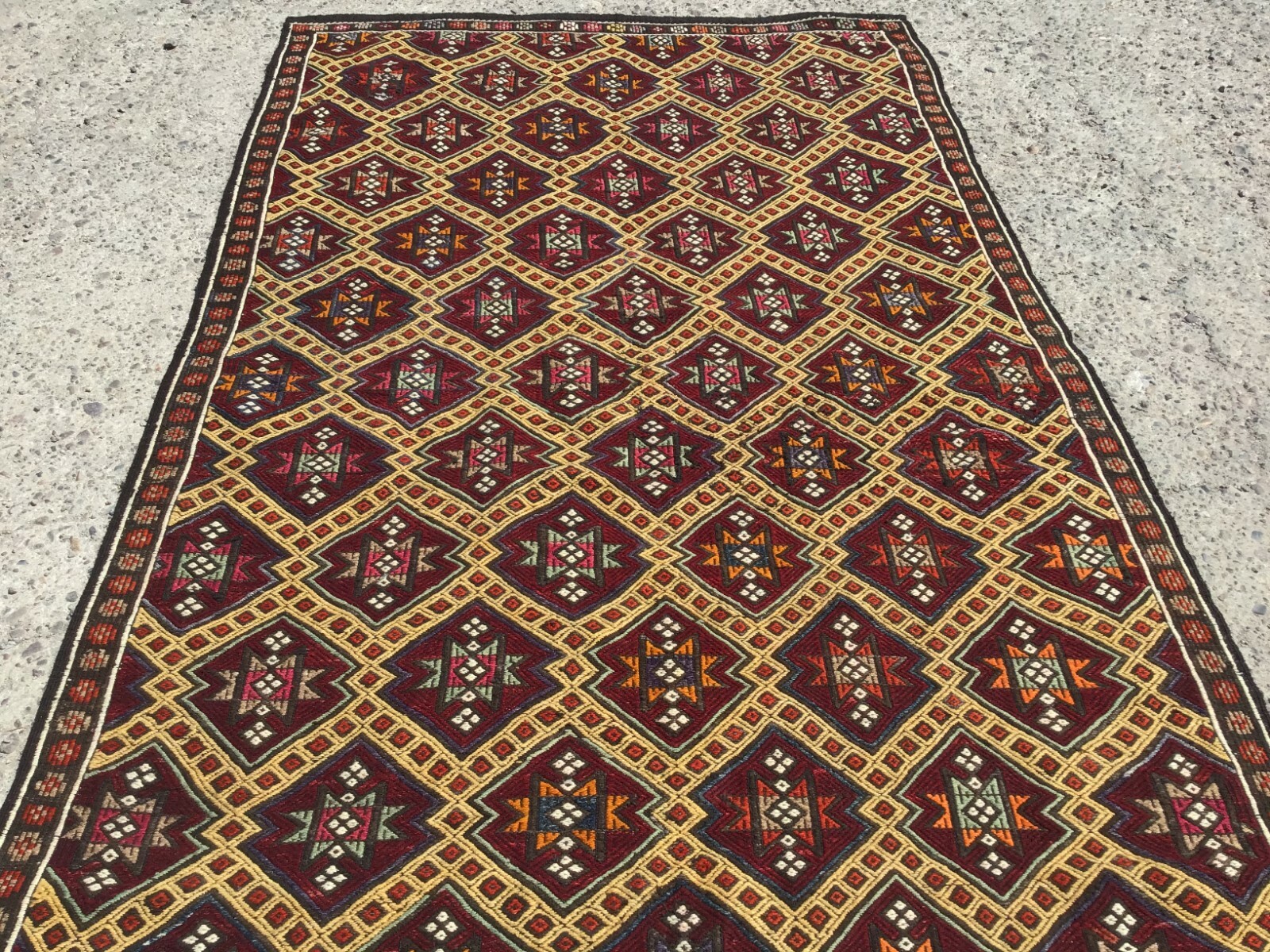 Vintage Turkish Kilim Area Rugs, Wool Rug, Living room rugs, 6×10.6 ft, carpets
