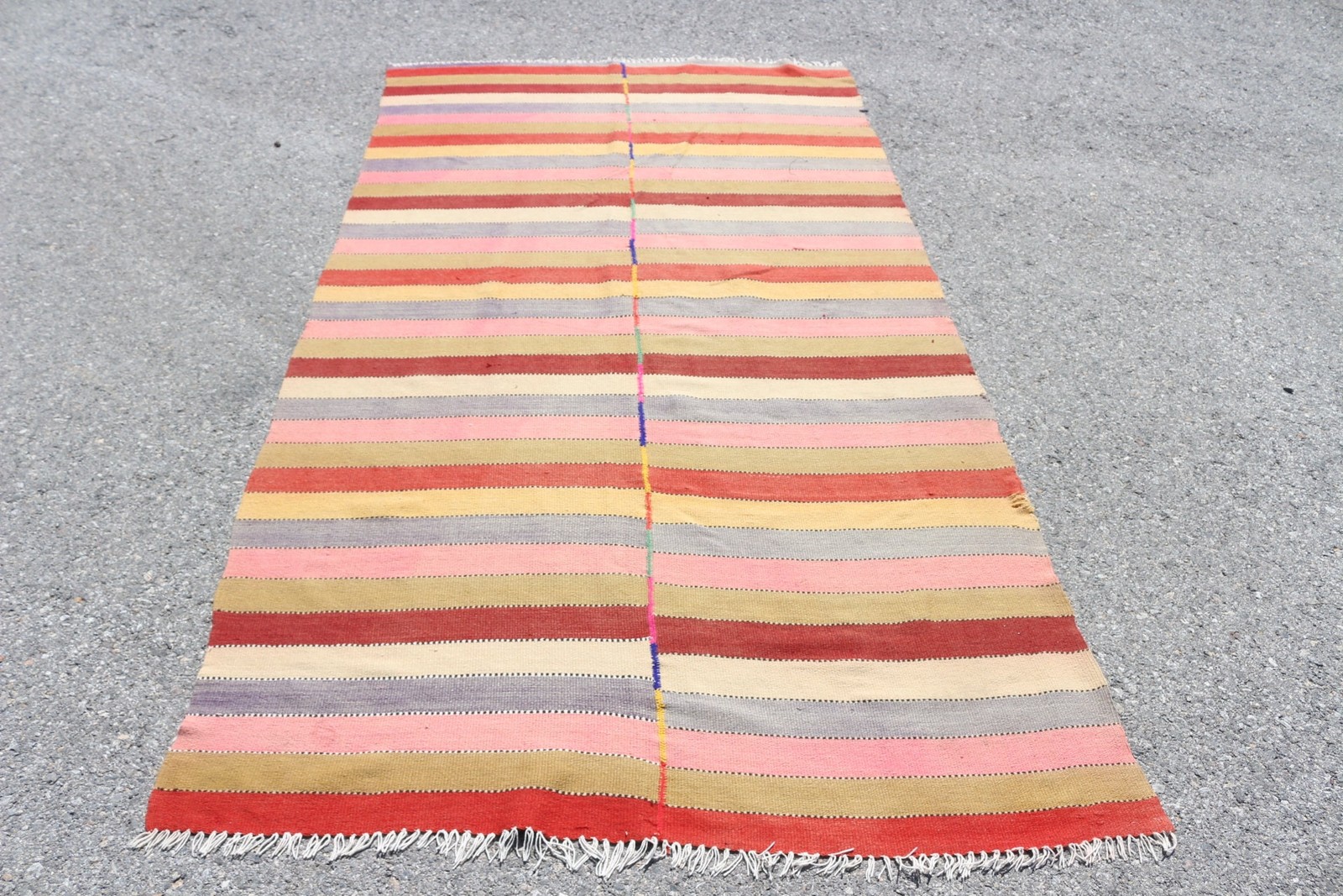 4,3×8,2 ft Area Turkish Rug, Red Oriental Vintage Rug