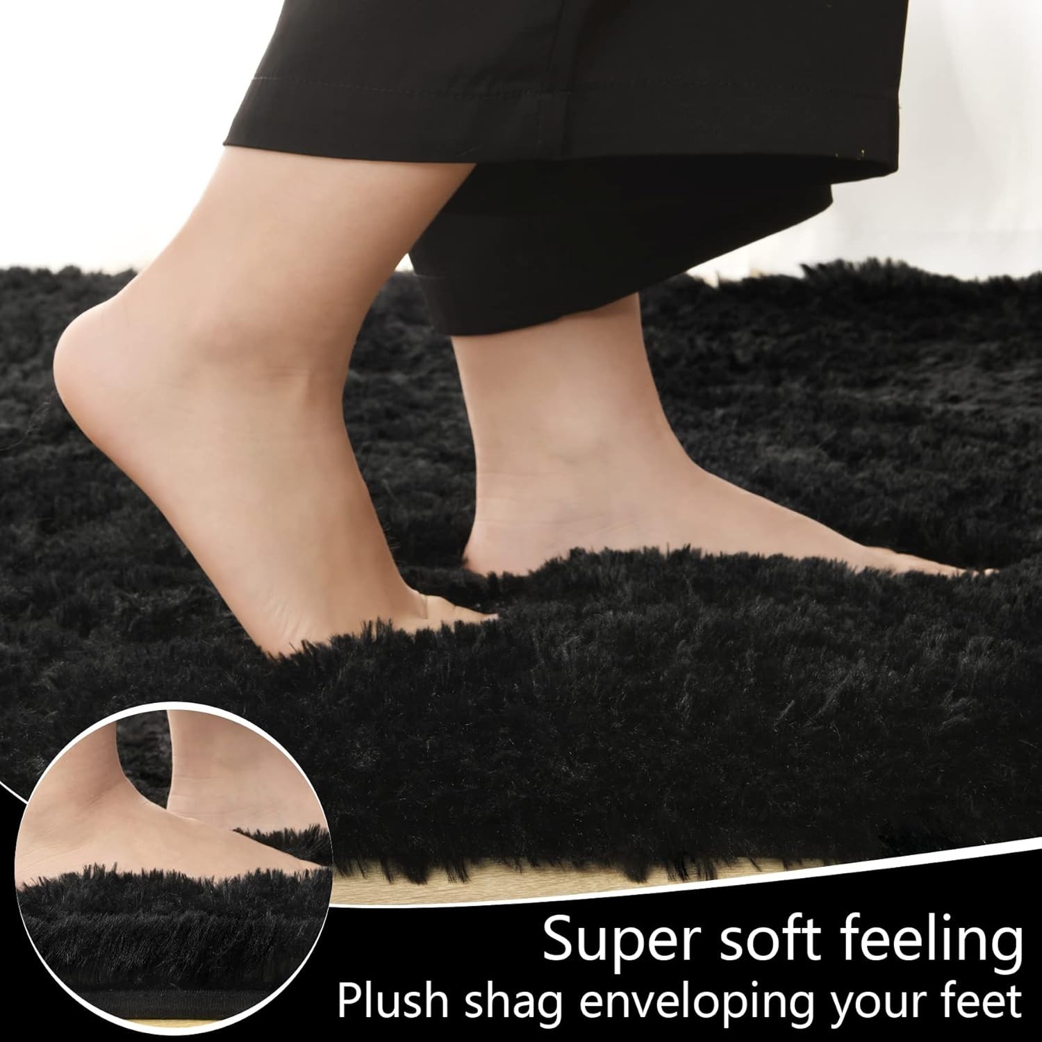 Fluffy Indoor Area Rug 2×4 Feet – Cozy Modern Carpet for Living Room & Nursery