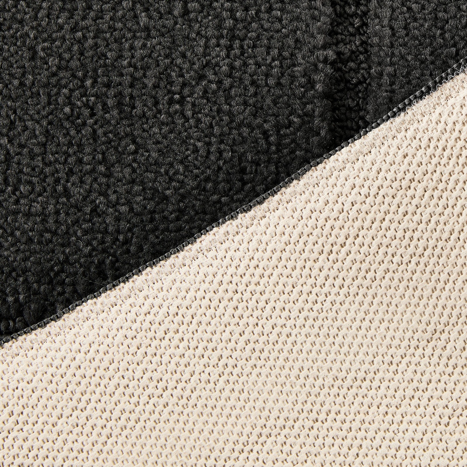 Solid High Low Tufted Grid Dark Gray Indoor Runner Rug, 2’6″ x 7′