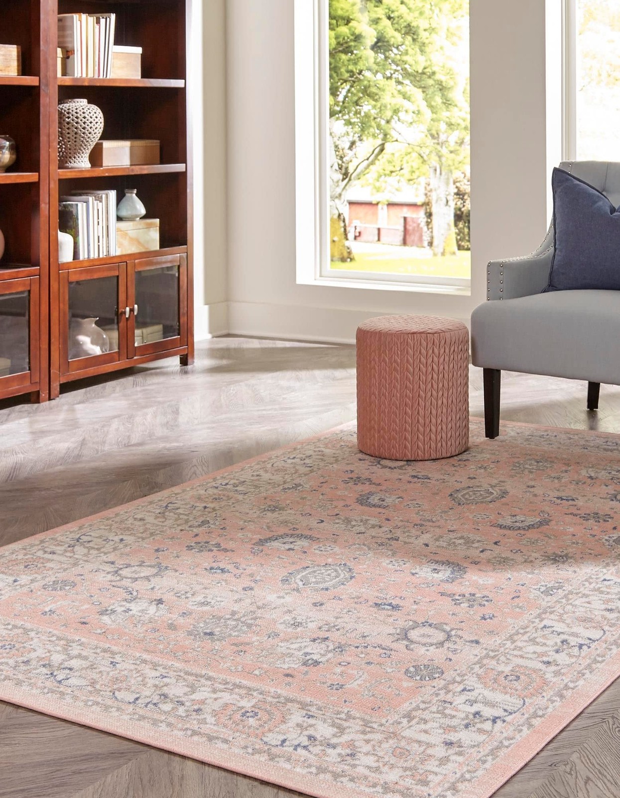 Unique Loom Whitney Collection Traditional Border Area Rug 4 0 X 6 0