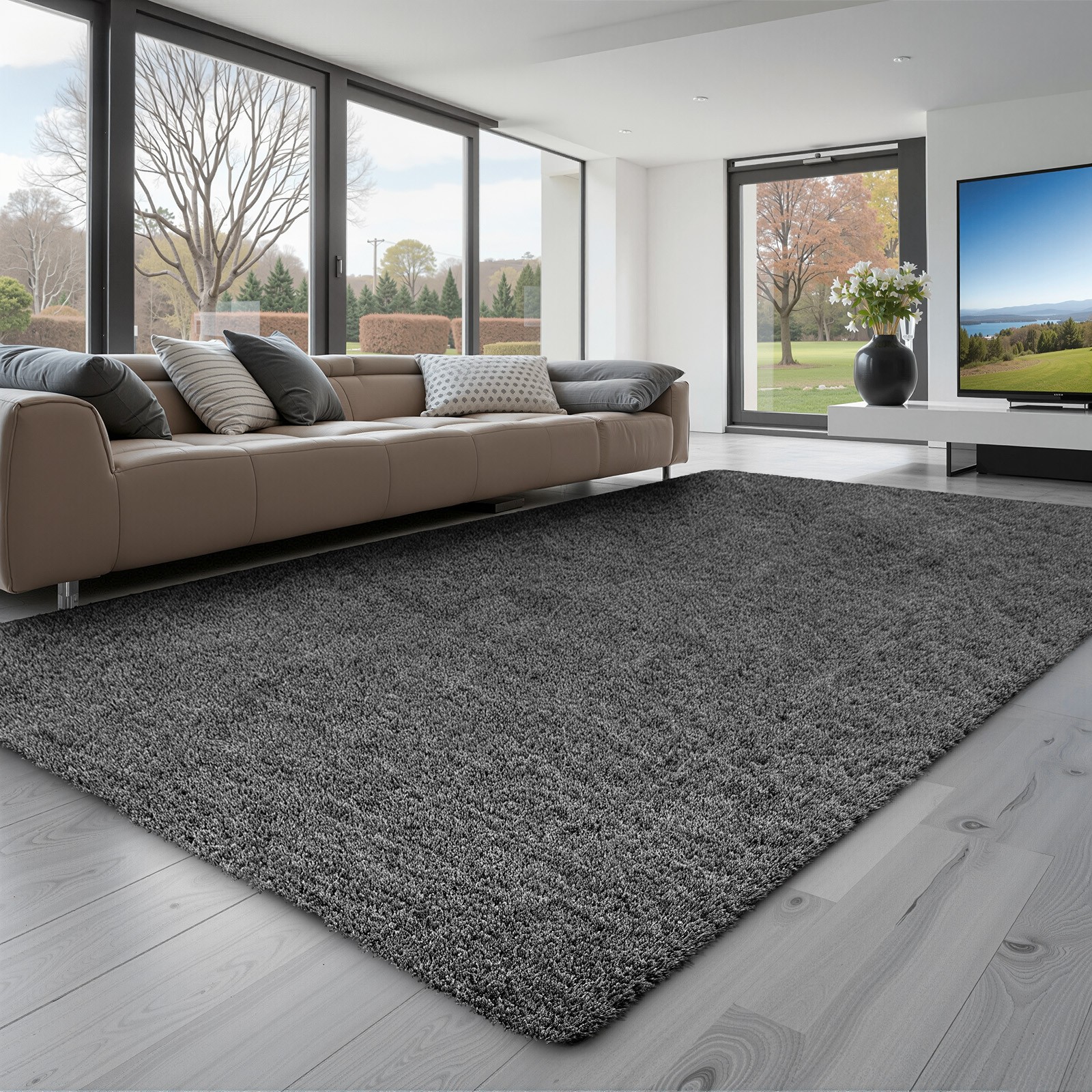 VEVOR Indoor Plush Area Rug 5 x 8 ft Modern Plush Carpet for Living Room Bedroom