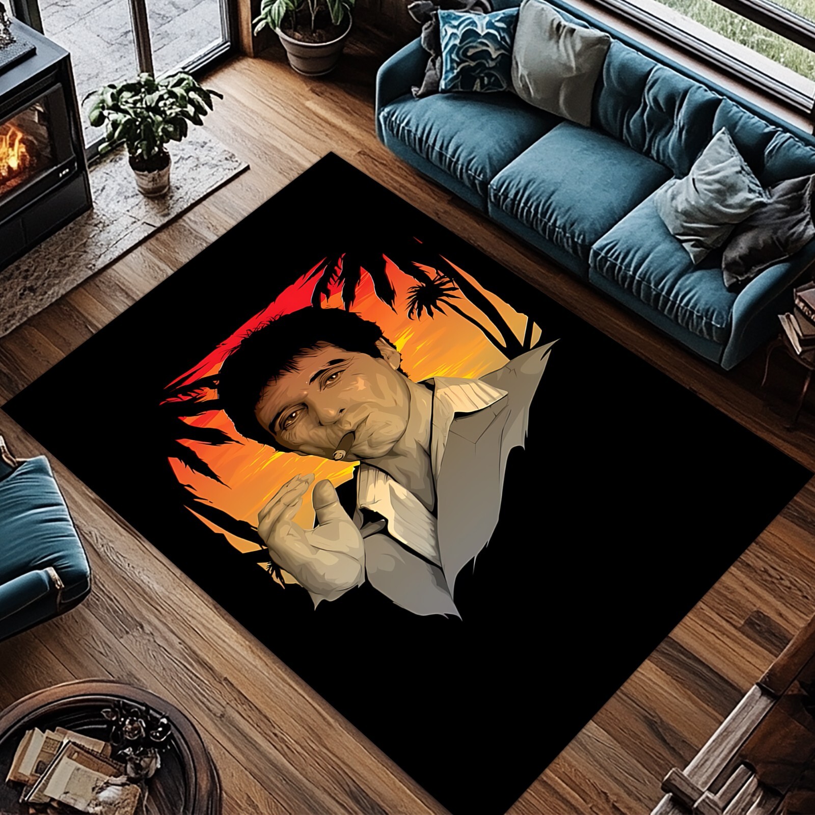 Scarface Rug, Tony Montana, Scarface Gift Rug, Scarface Mat, Scarface Fan Rug