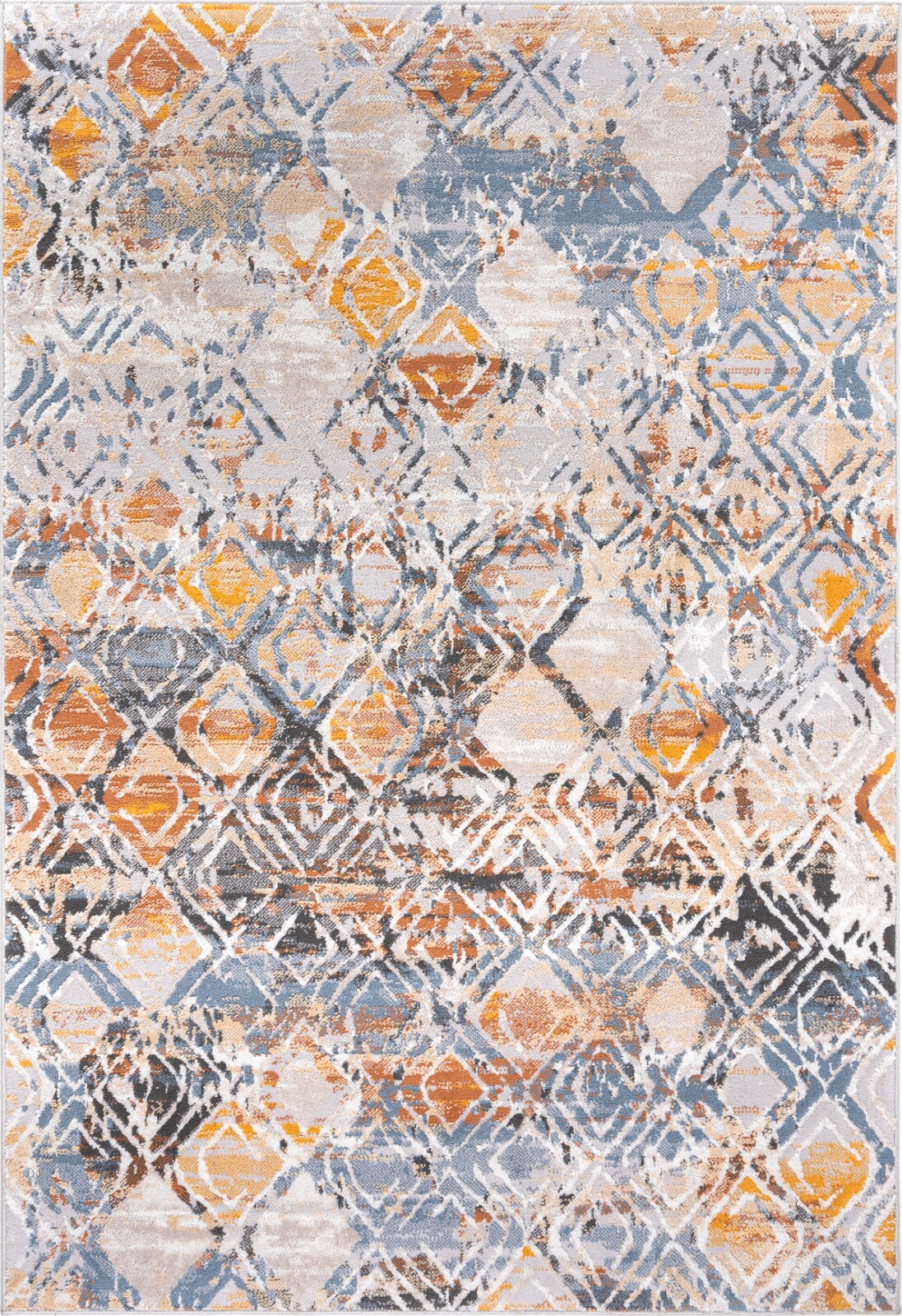L’Baiet Lena Distressed Geometric 2 ft. x 6 ft. Runner Rug