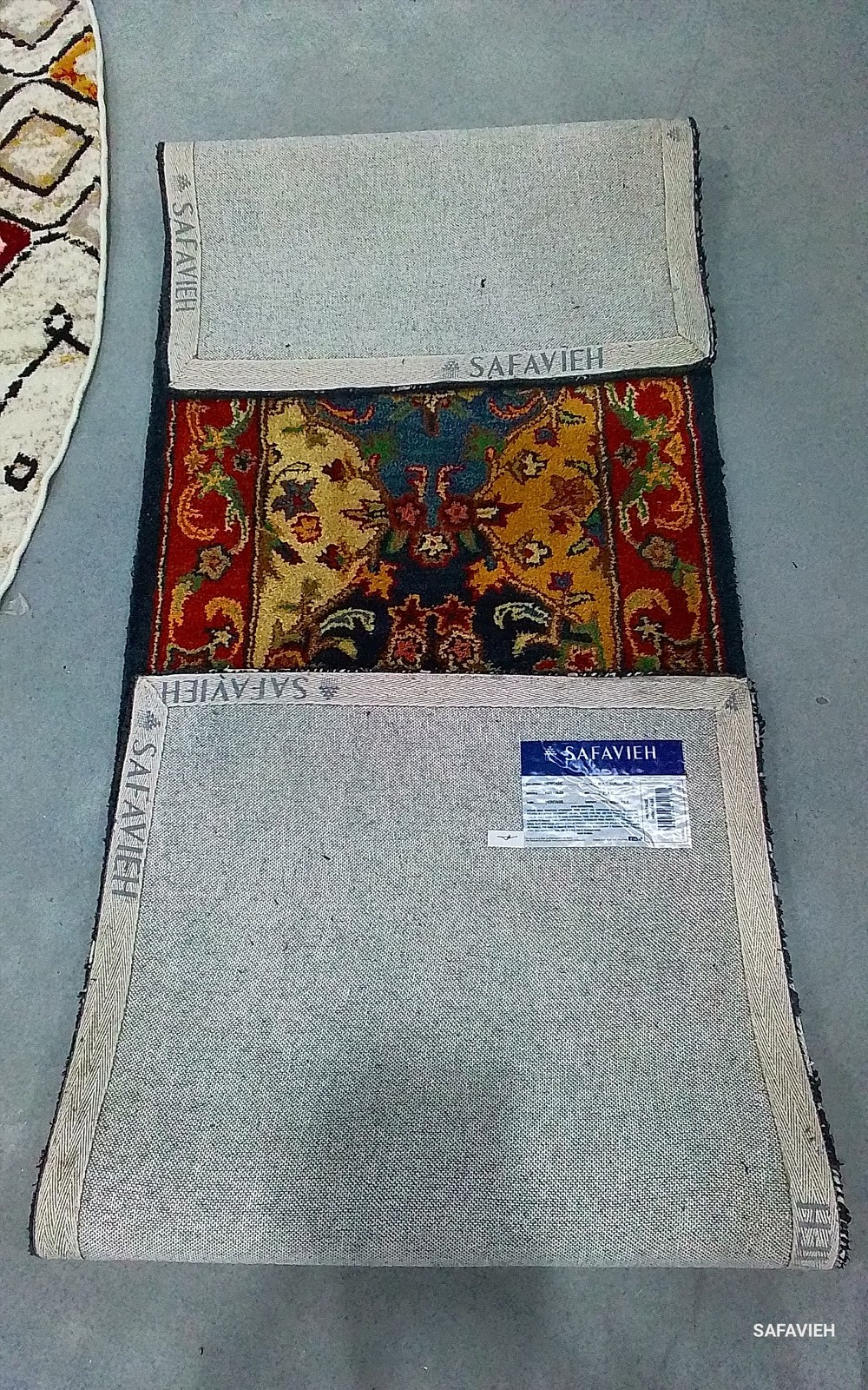 MULTI / BURGUNDY 2′-3″ x 8′-0″ Back Stain Rug Reduced Price 1172796725 HG911A-28