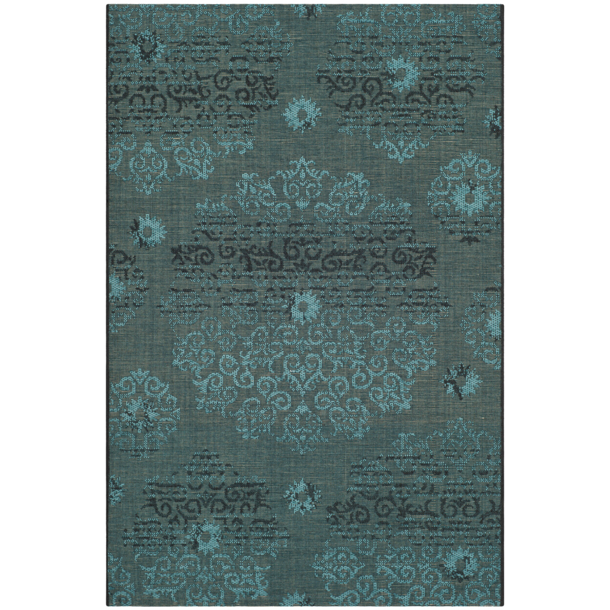 SAFAVIEH Palazzo PAL129-56C4 Black / Turquoise Rug