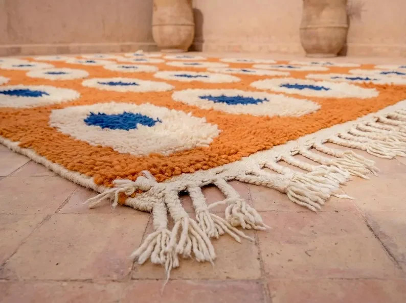 Moroccan Berber Beni Ourain Wool Rug Handmade Luxury Carpet Rug 8×10