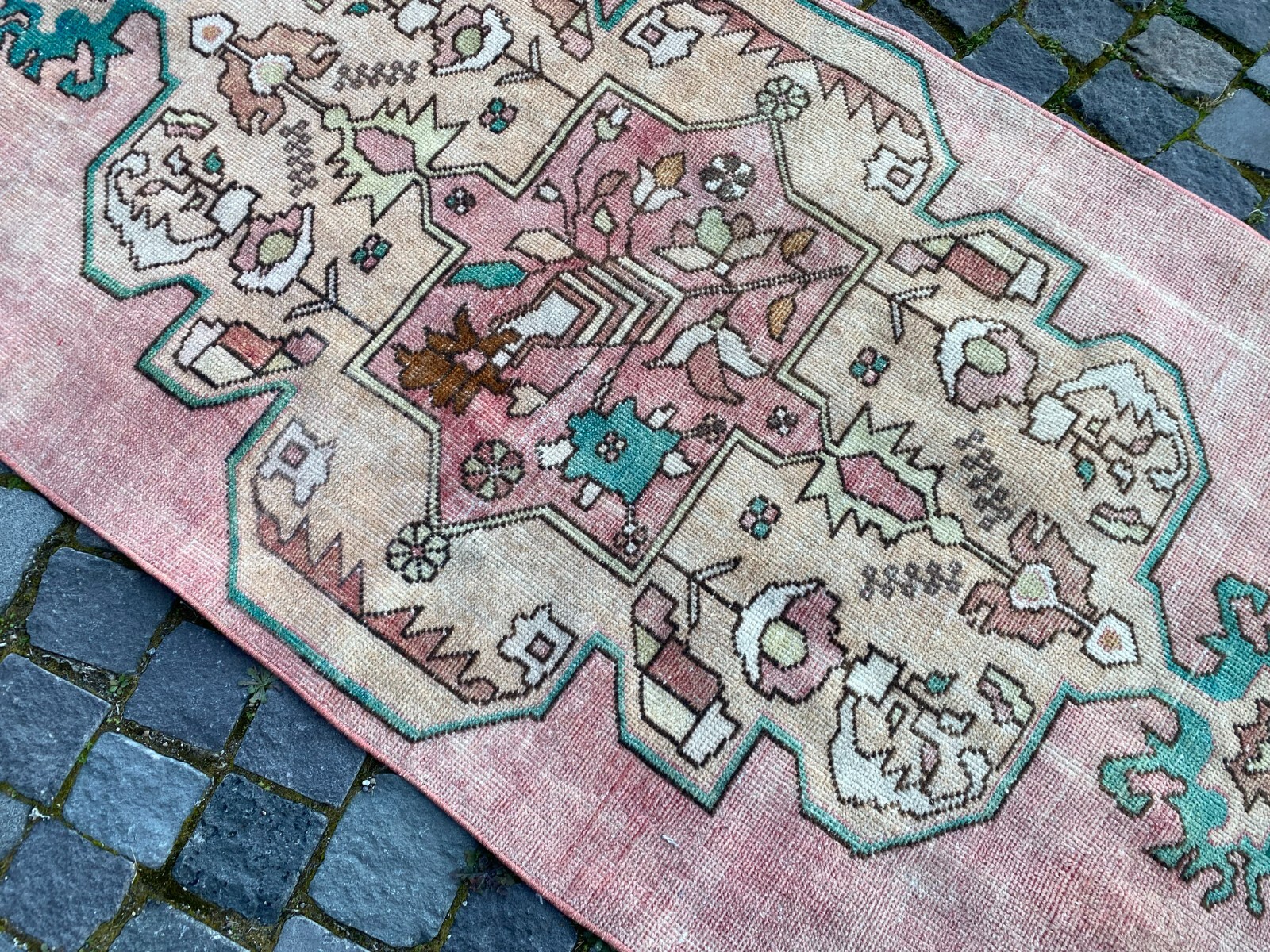 Wool rug, Area rug, Vintage rug, Turkish rug, Bohemian rug 3,1 x 5,9 ft