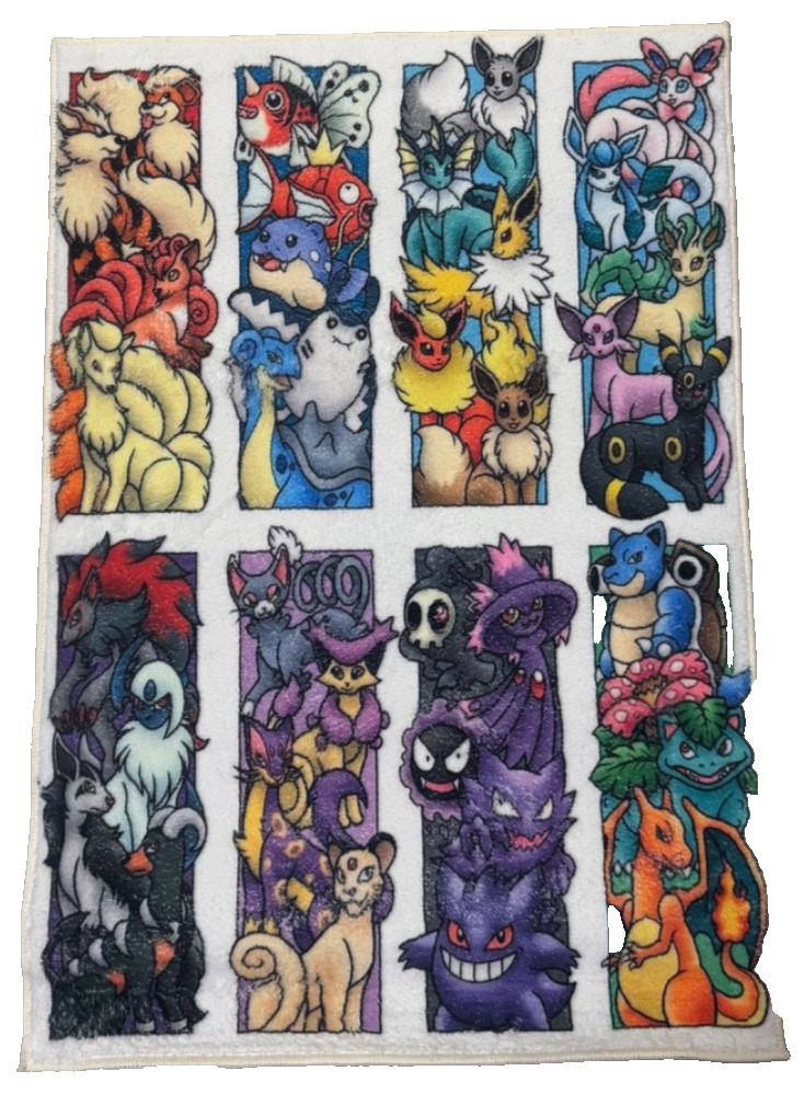 CUSTOMD DESIGN POKEMON RUG/WALL DECOR 30X17.5 IN. NEW ANTI SLIP BOTTOM