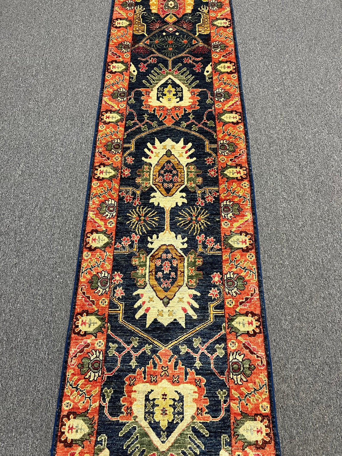 2′ 6″X18 Afghan Bijar Handmade Wool Runner Rug # 14142
