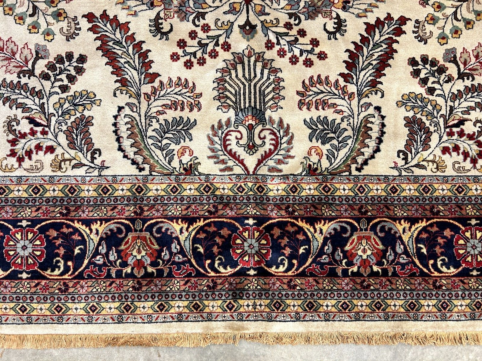 8’8″x11’8″ Hand-Knotted 100% Lamb Wool Sarouke Design Carpet – Area Rug