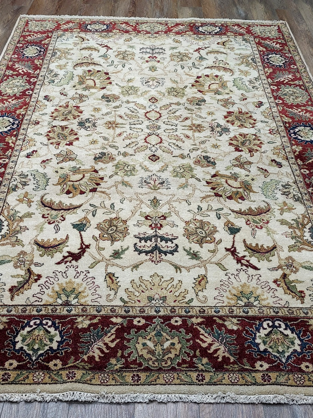 Turkish Silk And Wool HandMade Bohemian RoyalClassic Design,Turkish Rug6x9.5Ft