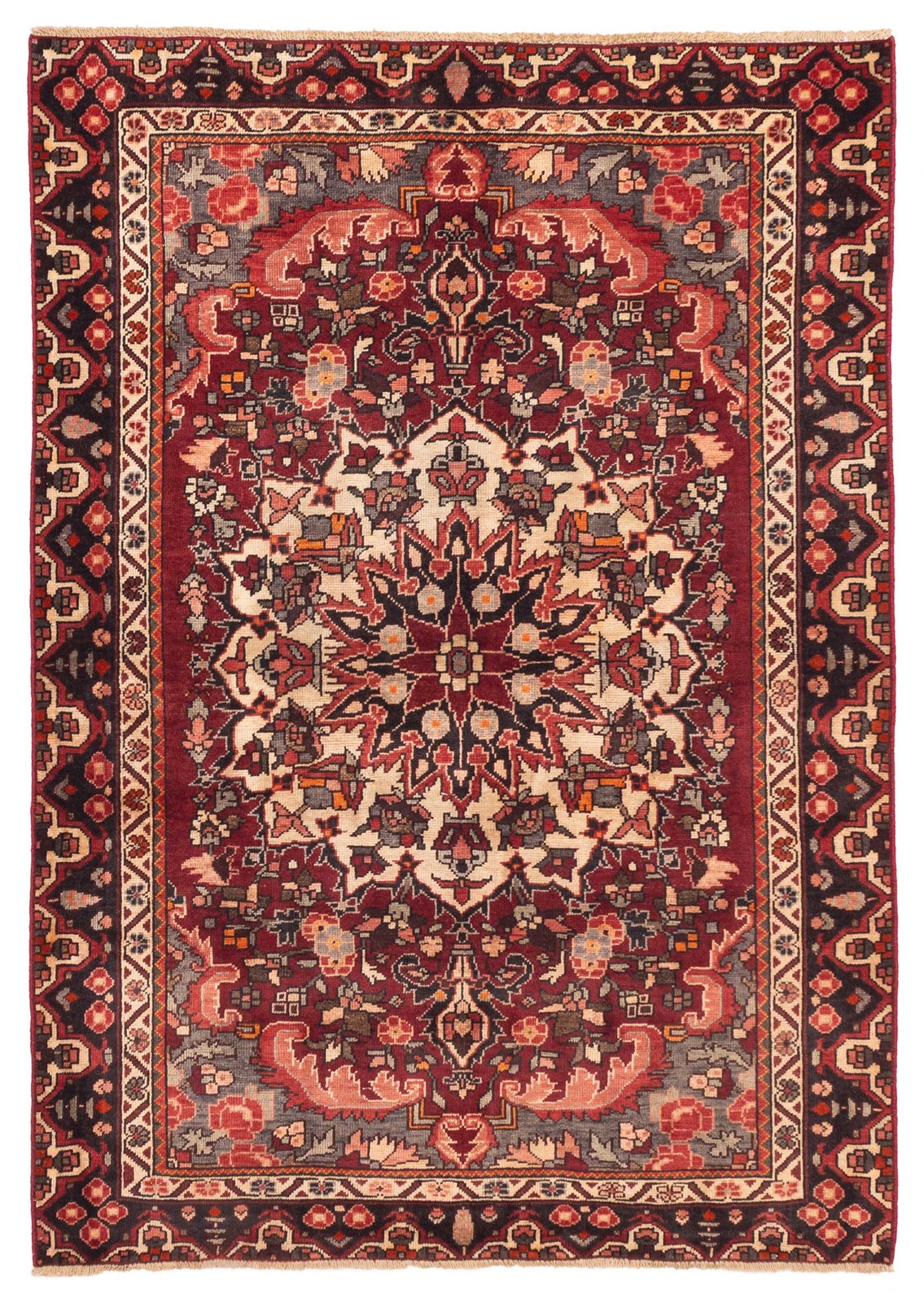 Hand Knotted Area Rug 4’7″ x 6’8″ Traditional Oriental Wool Carpet