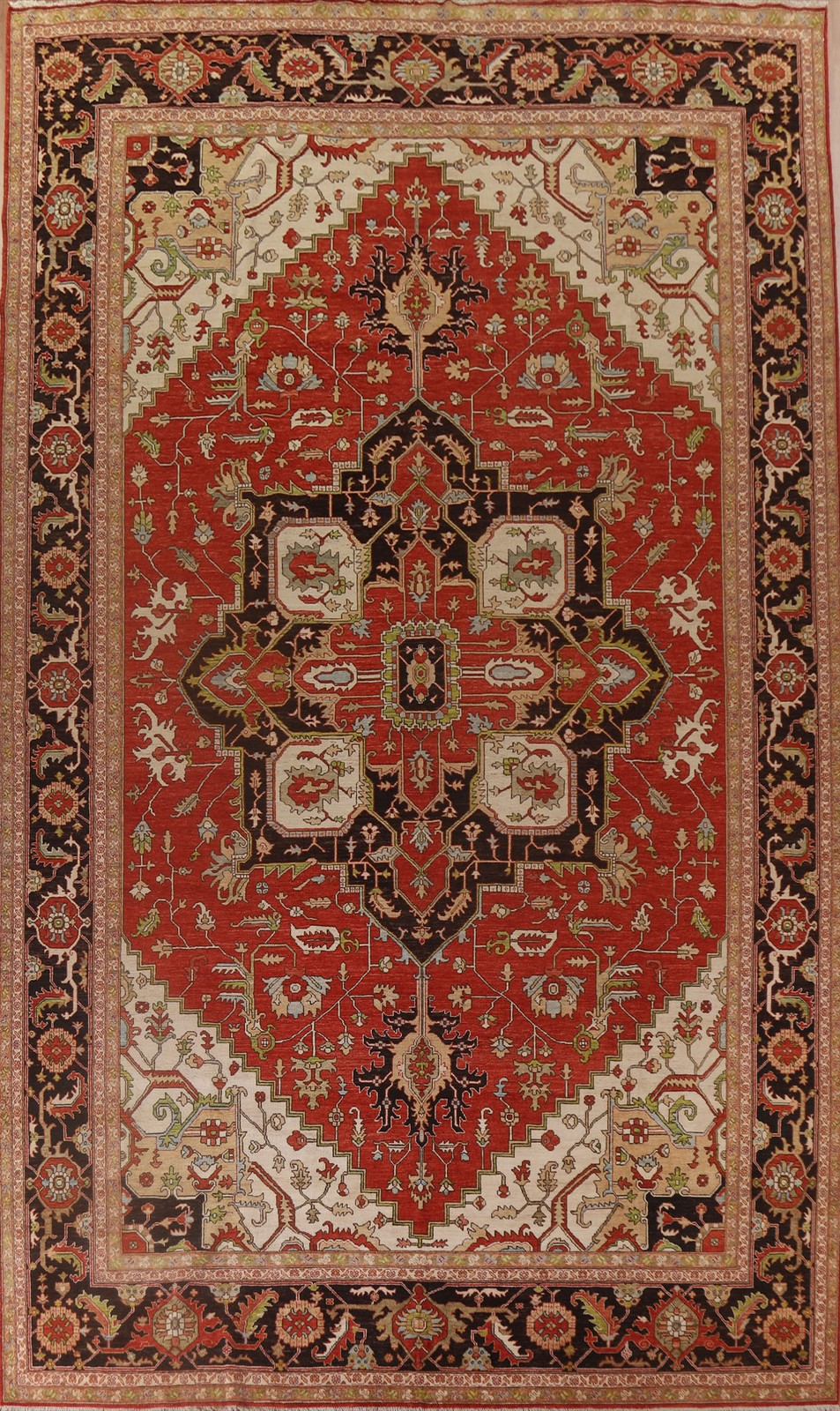 Medallion Palace Size Handmade Rug 12×17 Rust Wool Oriental Classic Carpet