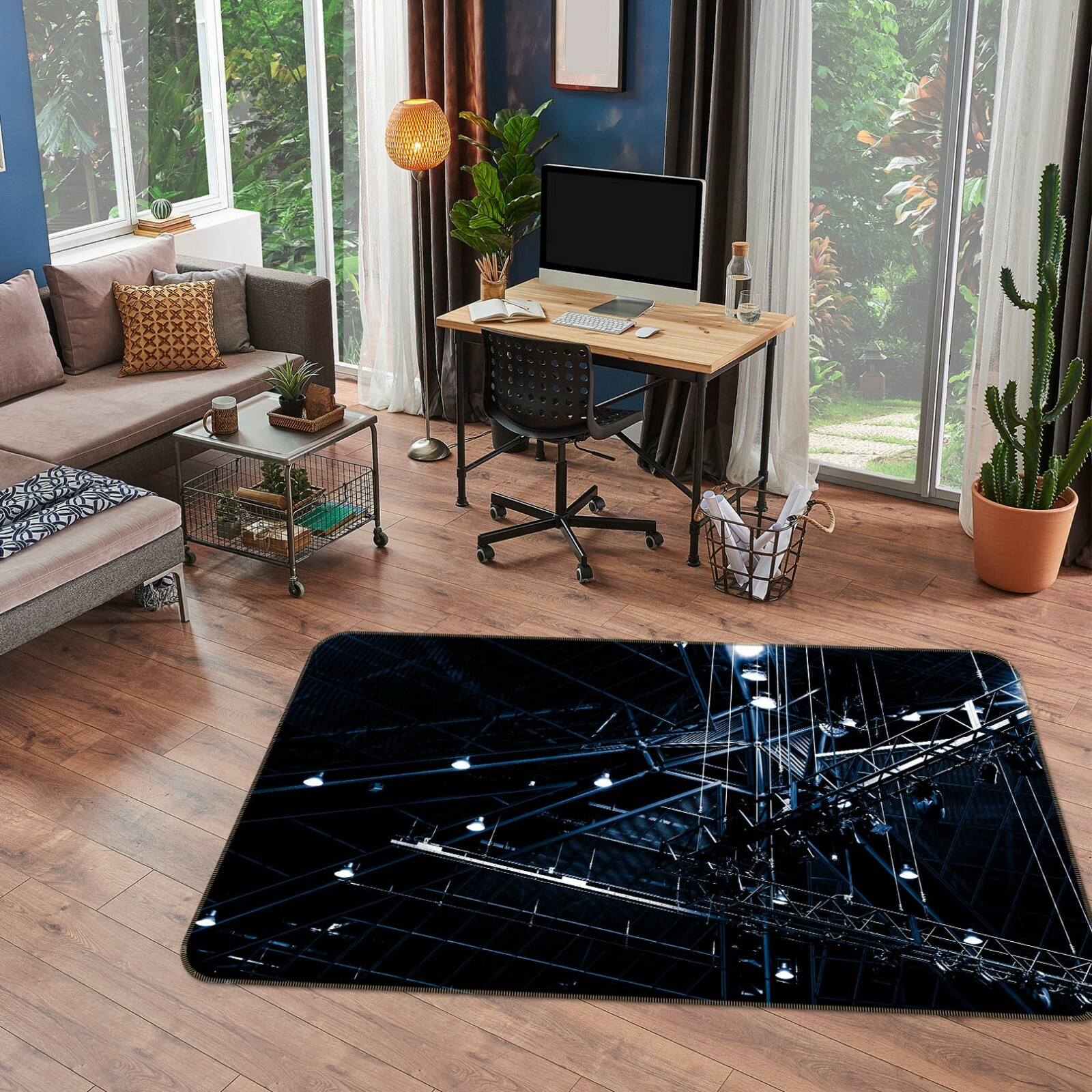 3D Rope Drawbridge ZHUA01 Game Non Slip Rug Mat Photo Carpet Noirblanc777 Zoe
