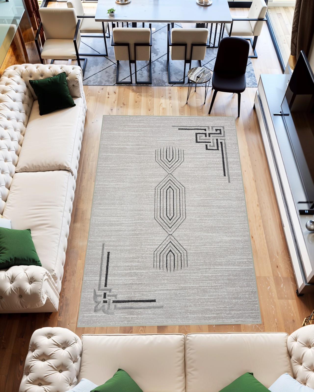 Modern Abstract Contemporary Carpet Area Rug for Living Room