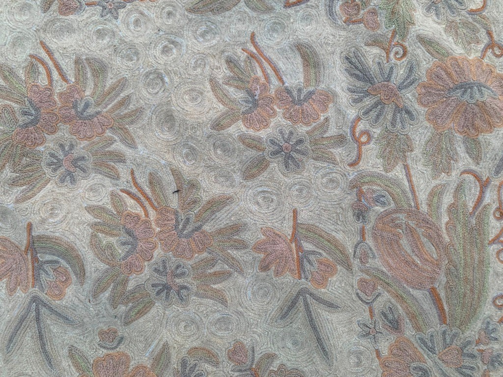 Vintage French Style Aubusson Rug Needlepoint Chain stitch Rug 3×4 ft Free Ship