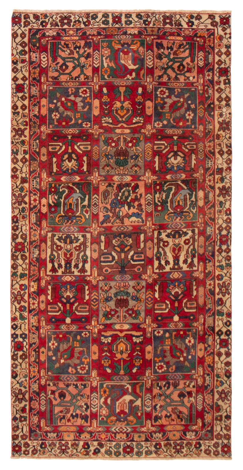 Traditional Vintage Hand-Knotted Area Rug 4’9″ x 9’6″ Oriental Wool Carpet