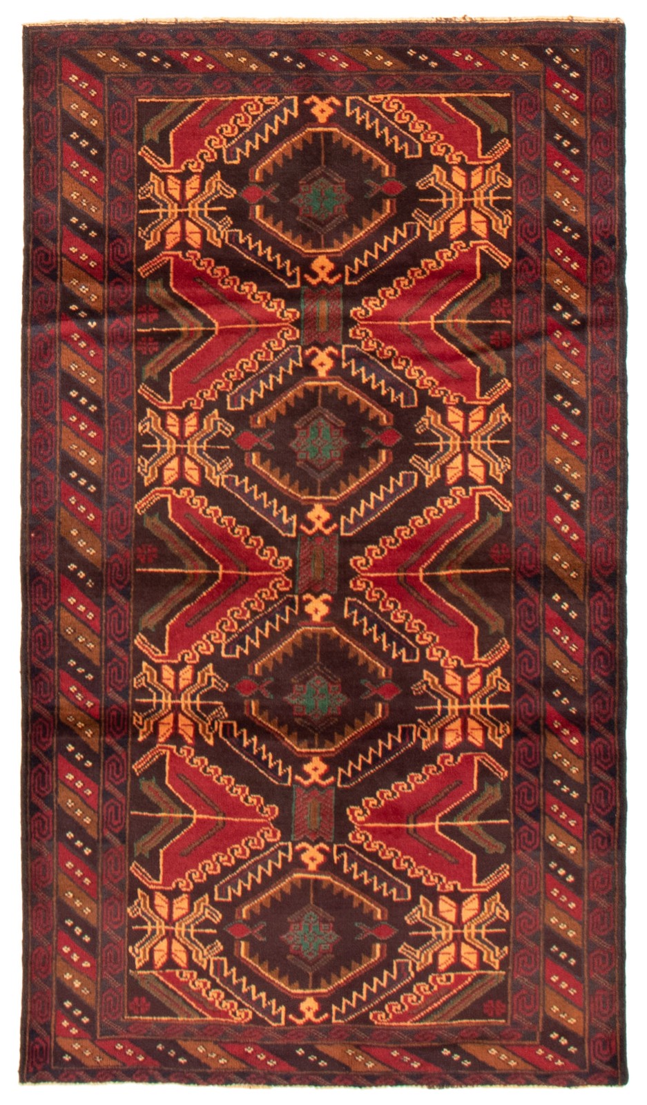 Vintage Hand-Knotted Carpet 3’6″ x 6’3″ Traditional Oriental Wool Area Rug