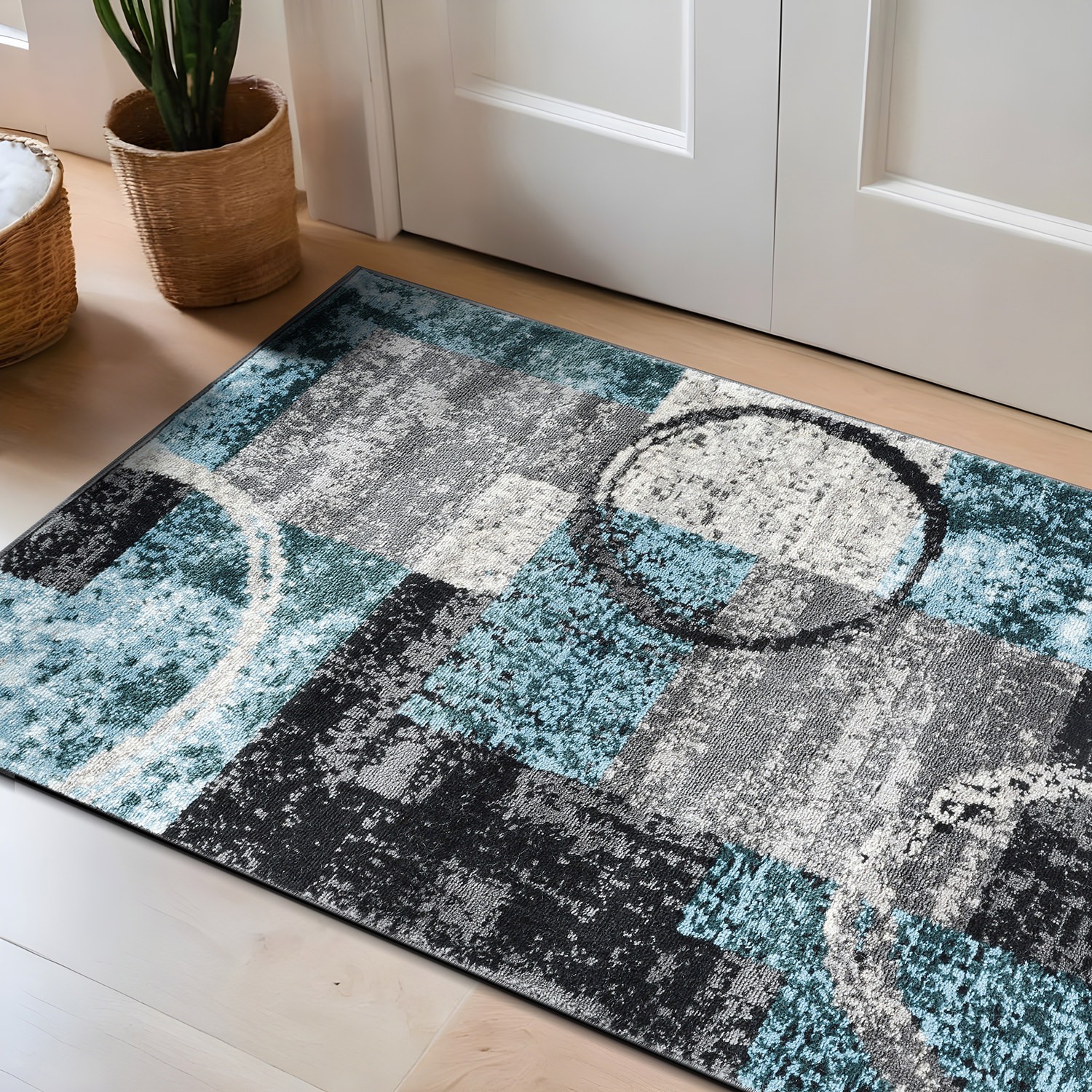 Rugshop Door Rug Abstract Circle Carpet Hallway Rug E Sale Rug Small Rug 2’7″x4′
