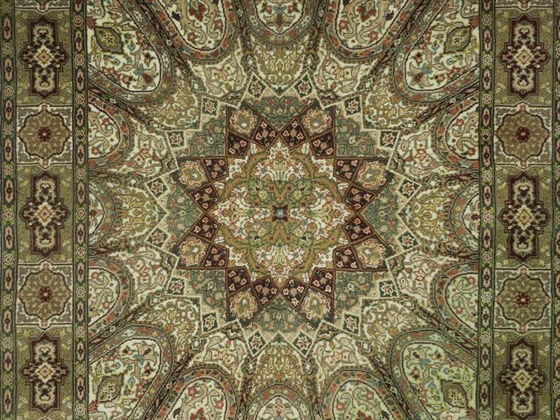 4×6′ Fine Quality Wool & Silk Handmade Rug Esfahaan DOM # PIX-17695