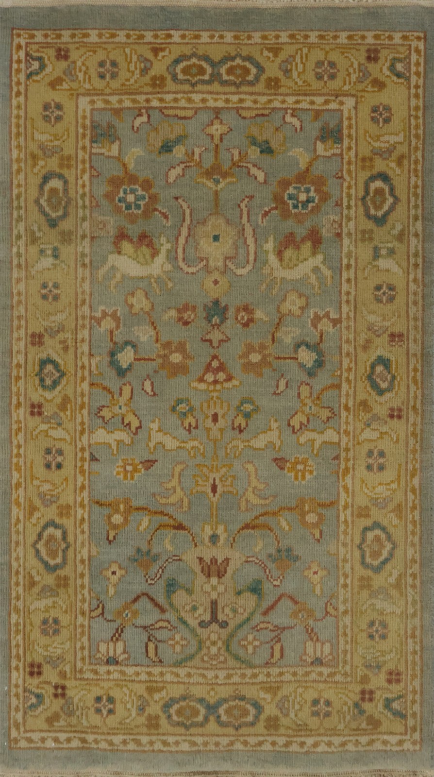 Antique Look Ziegler Accent Rug 2×3 Handmade Wool Egyptian Floral Ornaments