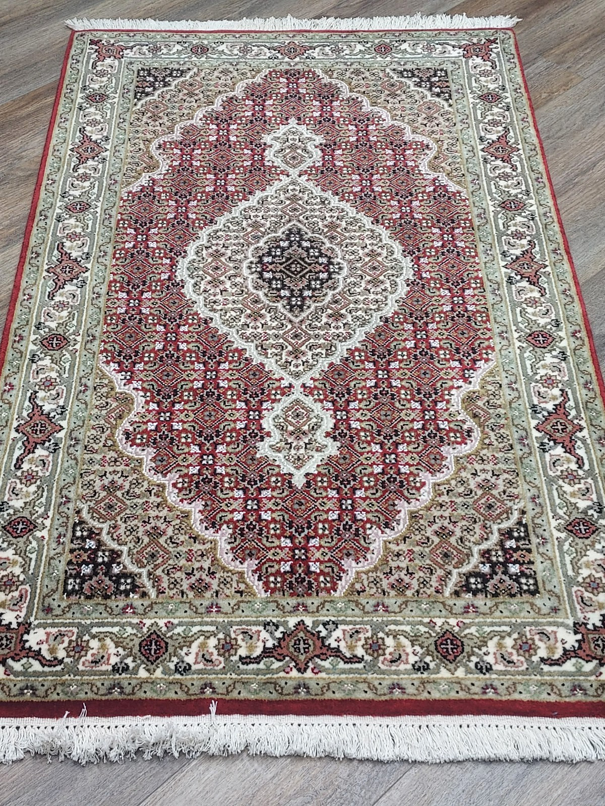 Turkish Silk&Wool Hand Made Bohemian Royal Classic Design, Turkish Rug 3×5 Ft