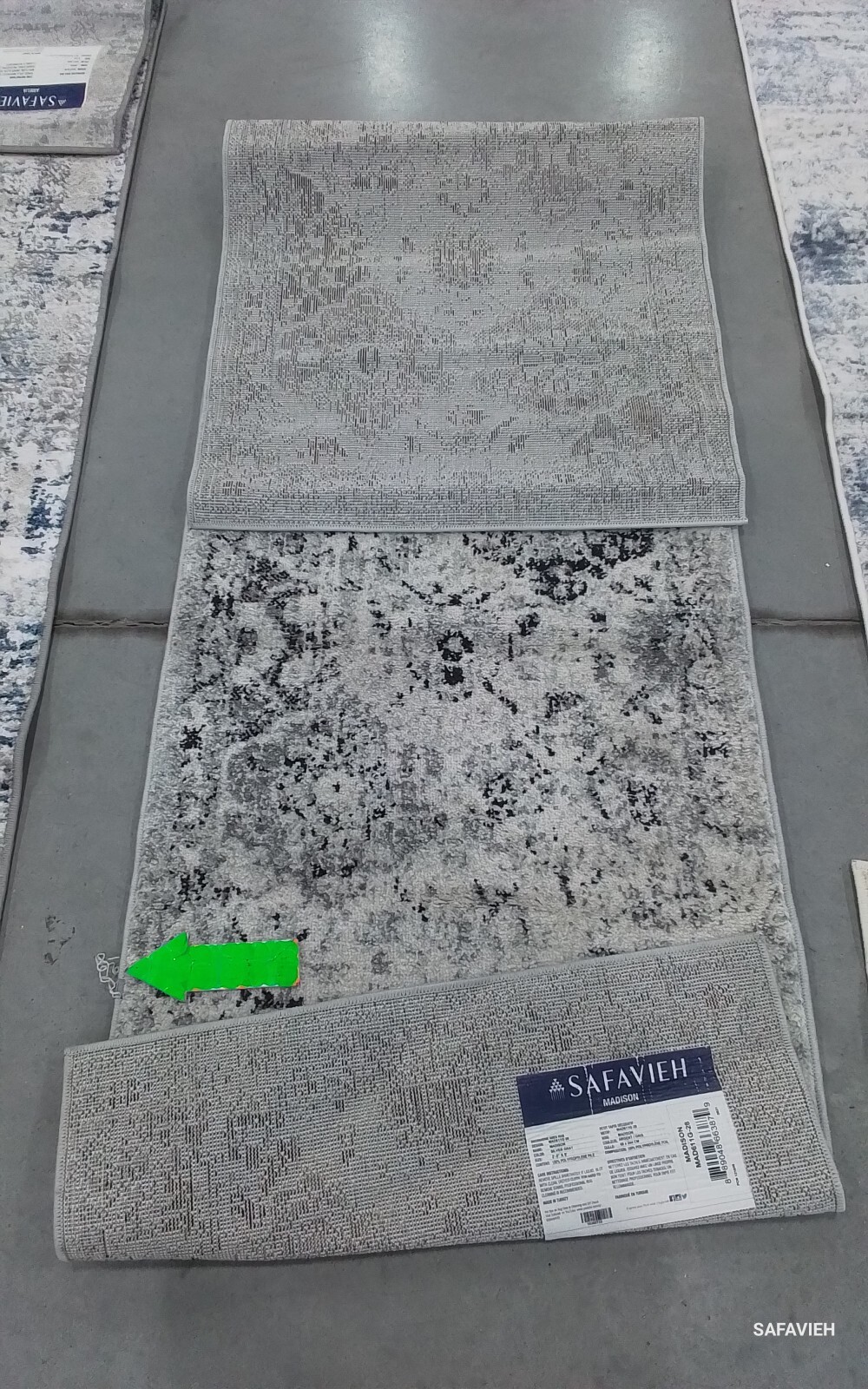 SILVR GREY 2′-3″ x 8′-0″ Damaged Binding Rug Reduced Price 1172775802 MAD611G-28