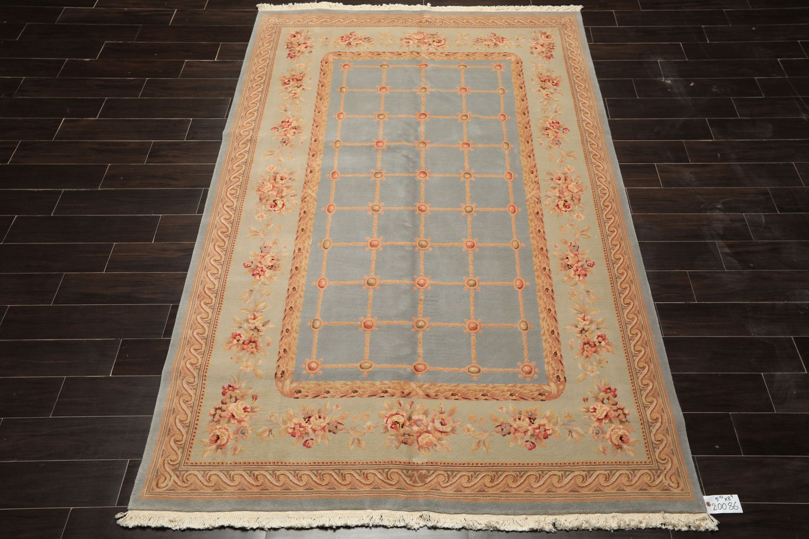 Asmara 5’10″x8’9″ Hand Knotted Wool/Silk French Aubusson 300 KPSI Rug