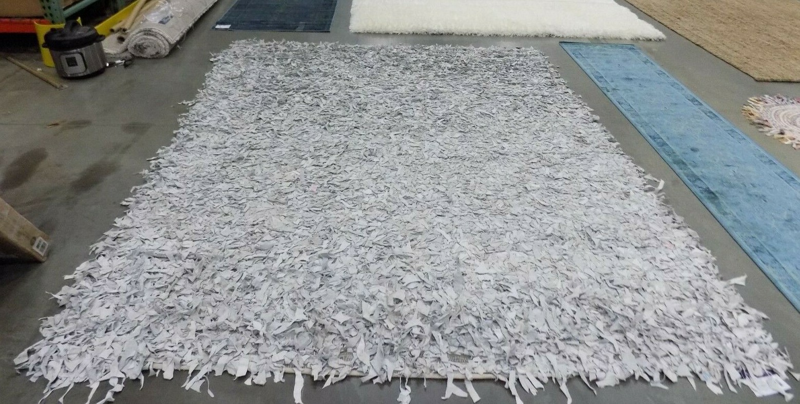 WHITE 8′ X 10′ Missing patches Rug, Reduced Price 1172578119 LSG511C-8