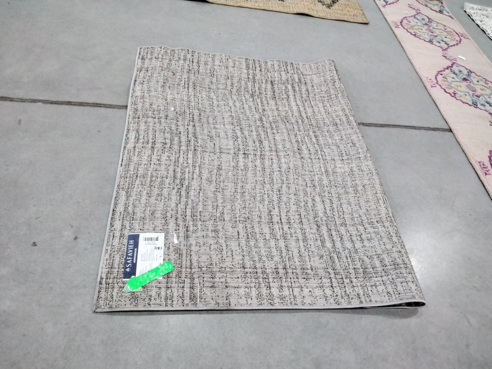 BLACK / SILVER 5′-1″ X 7′-6″ Back Stain Rug, Reduced Price 1172747770 ADR117A-5