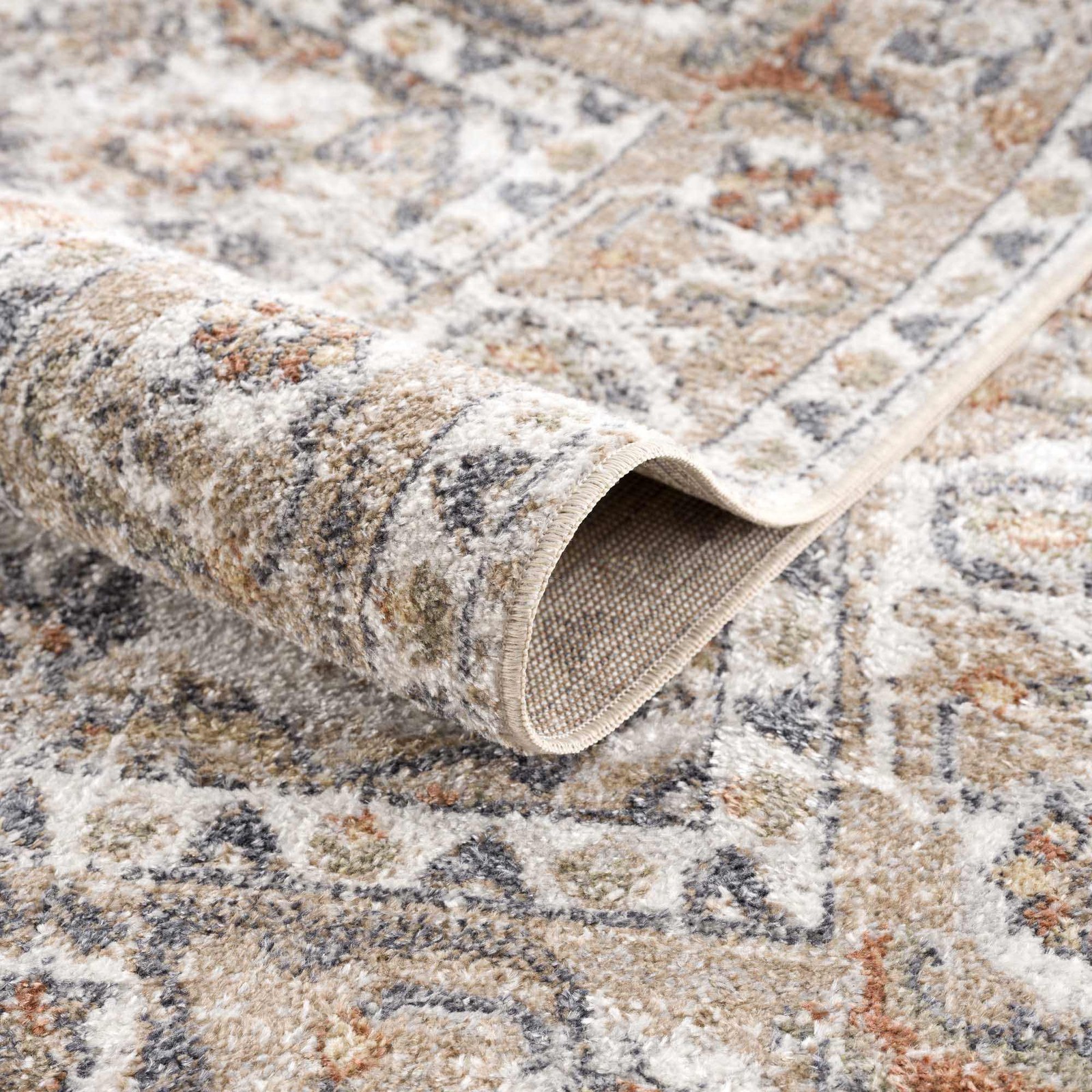 Beige Hiti Washable area rug