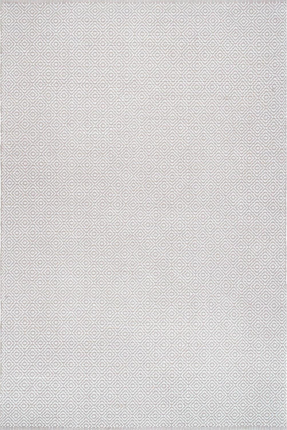 Lorretta 9’6″ x 13’6″ Beige/White Geometric Cotton Area Rug