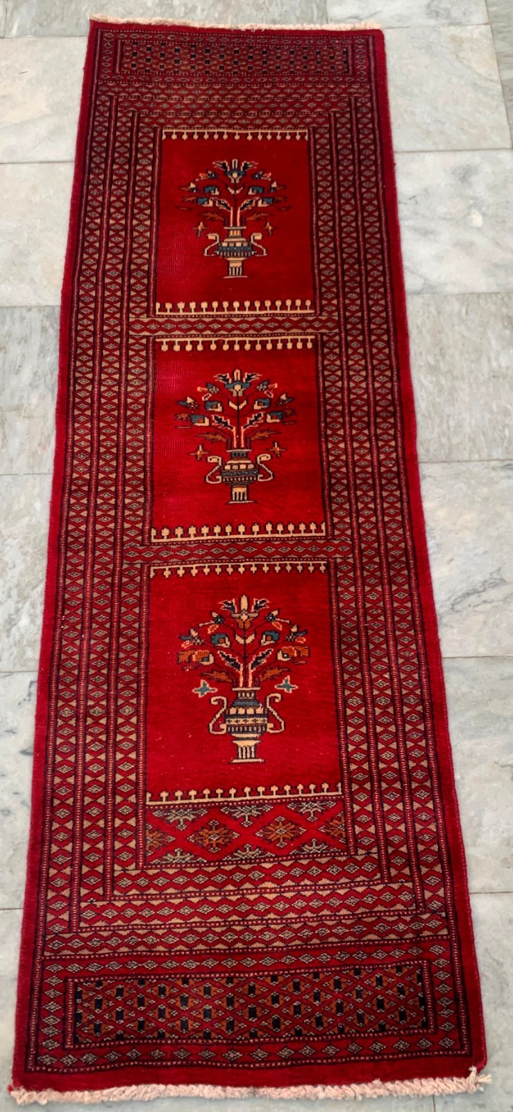Vintage Afghan Runner,Kitchen Runner,Hallway Runner,Hand Knotted Runner,2×5 ft