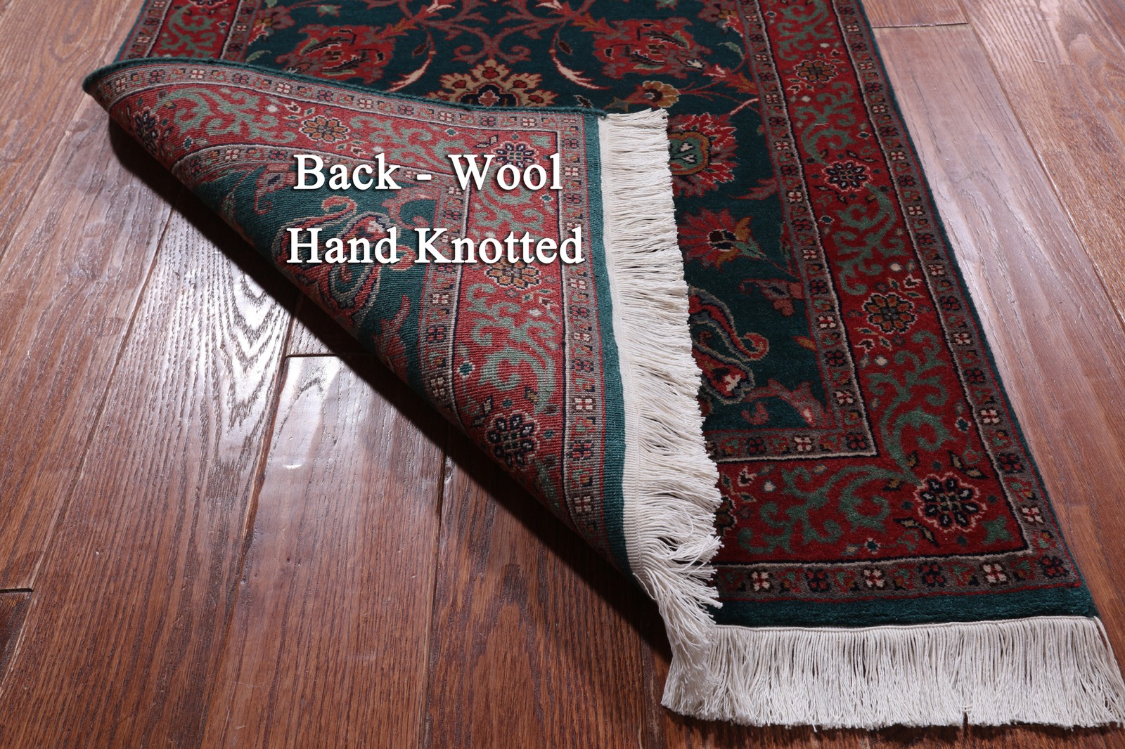 Emerald Green Runner Traditional Hand-Knotted Wool Rug 2′ 6″ X 19′ 9″ – Q23933