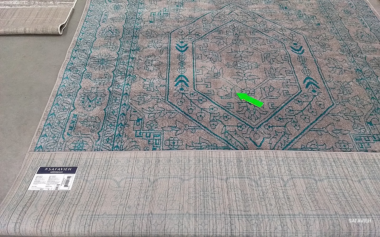 LIGHT GREY / TEAL 8′-0″ x 10′-0″ Flaw in Rug, Reduced Price 1172803158 ADR108L-8
