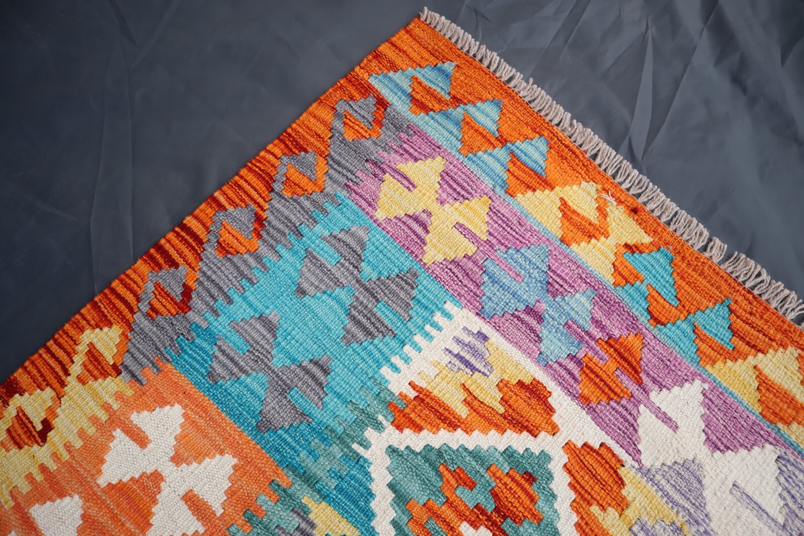 10 ft Long Runner Rug 3×10 Afghan Handmade Red Beige Blue Purple Kilim Runners
