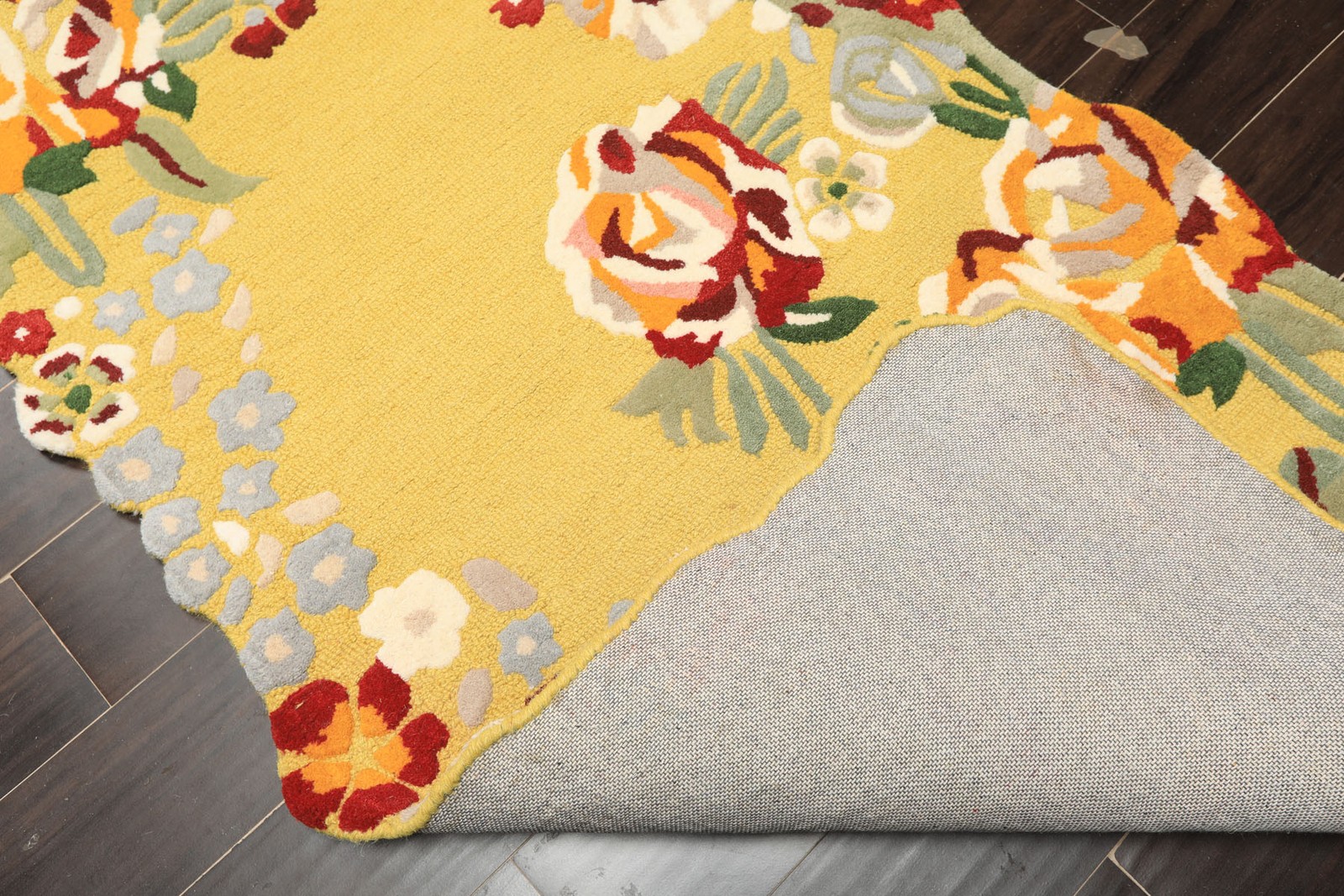 Multi Size Multi Color Hand Tufted Wool Cut Plush Pile Irregular Shape Rug