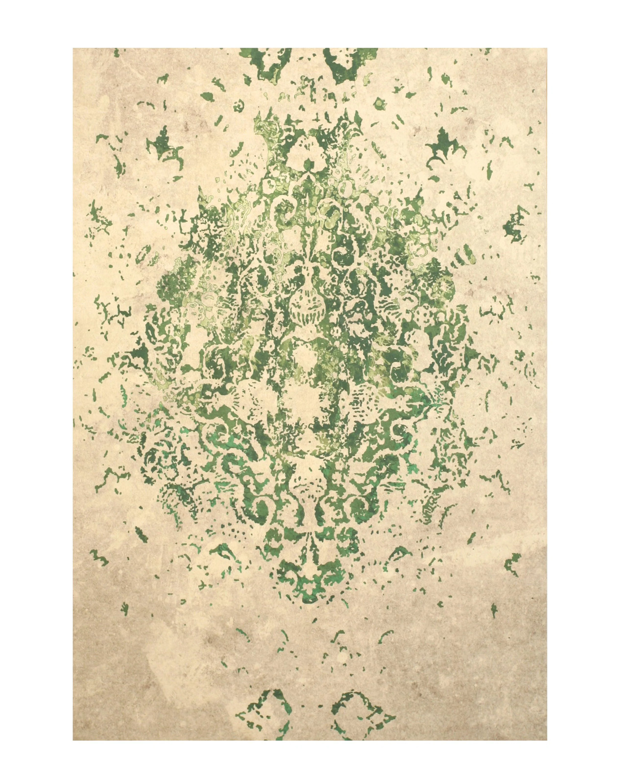 4’x6′ Sophie Jasmine Green Machine Made Rug