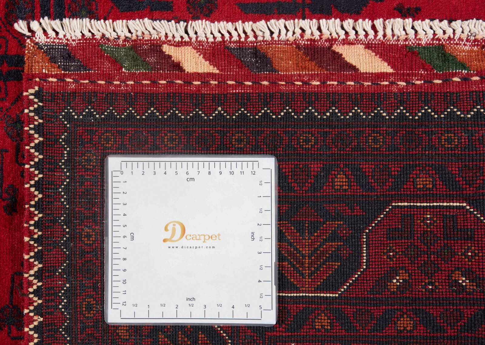 Afghan 76×59 1/8 in Handwoven Oriental Top Condition Oriental Carpet Rug Red
