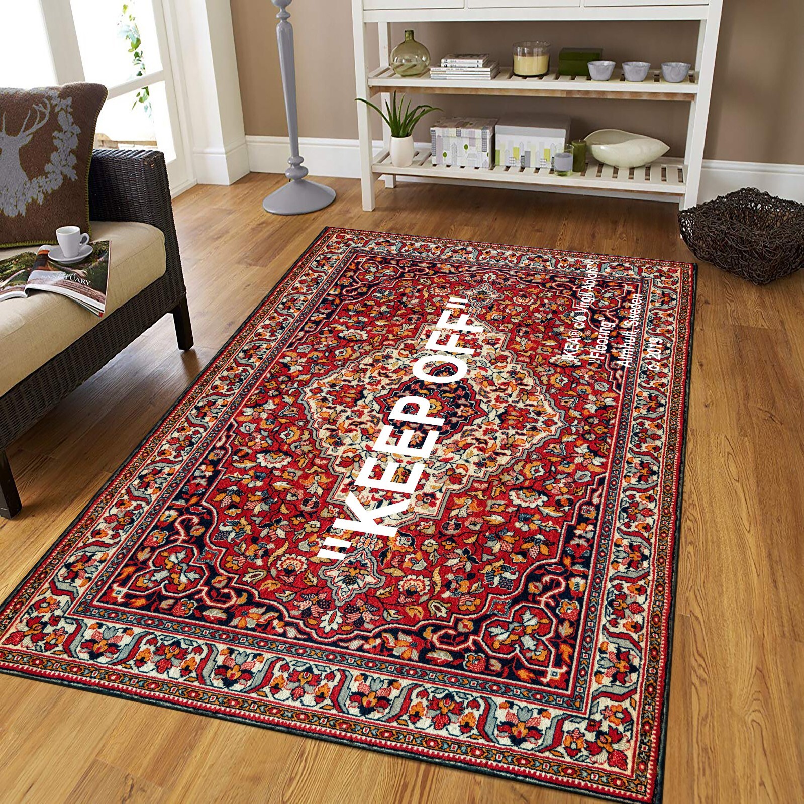 Traditional Oriental Keep Off Area Rug, Off White Living Room Rug, Popular Rug