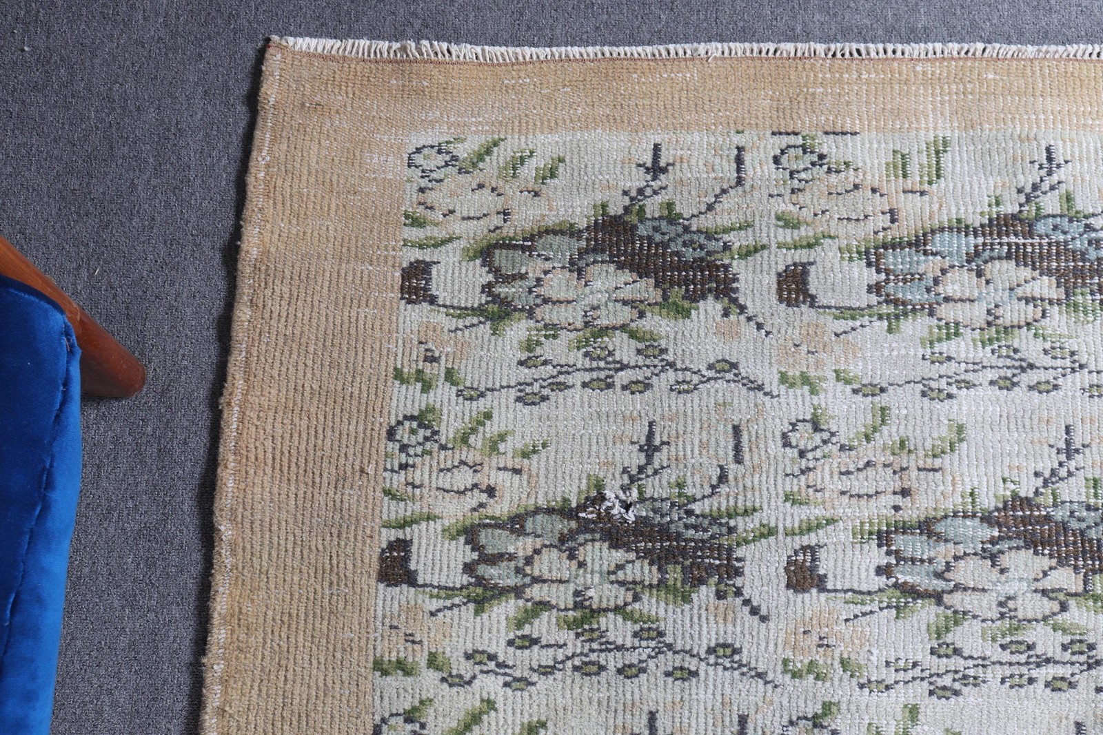 Turkish 5,2×8,5 ft Large Rug, Vintage Rug, Brown Striped Rug