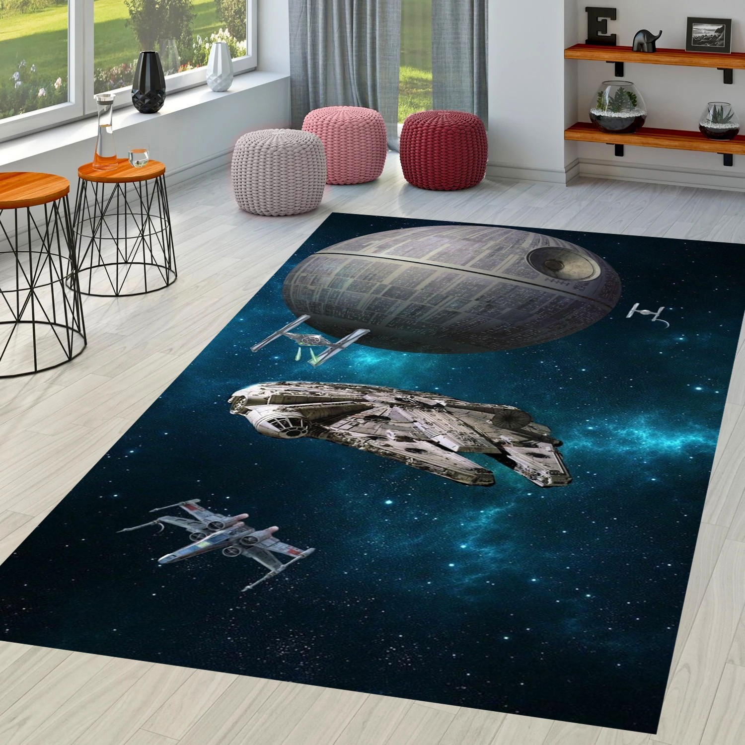 Millenium Falcon Rug,Star Wars Rug,Starwars Rug,Fan Rug,Starwars Gift,Movie Rug